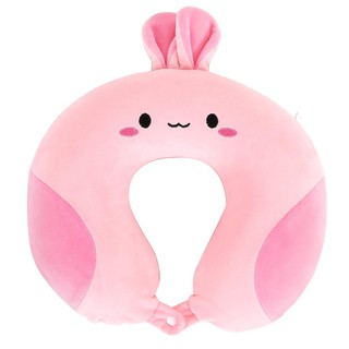 หมอนรองคอ H&amp;L STYLE BUNNY สีชมพู หมอนอิง NECK CUSHION H&amp;L STYLE BUNNY PINK