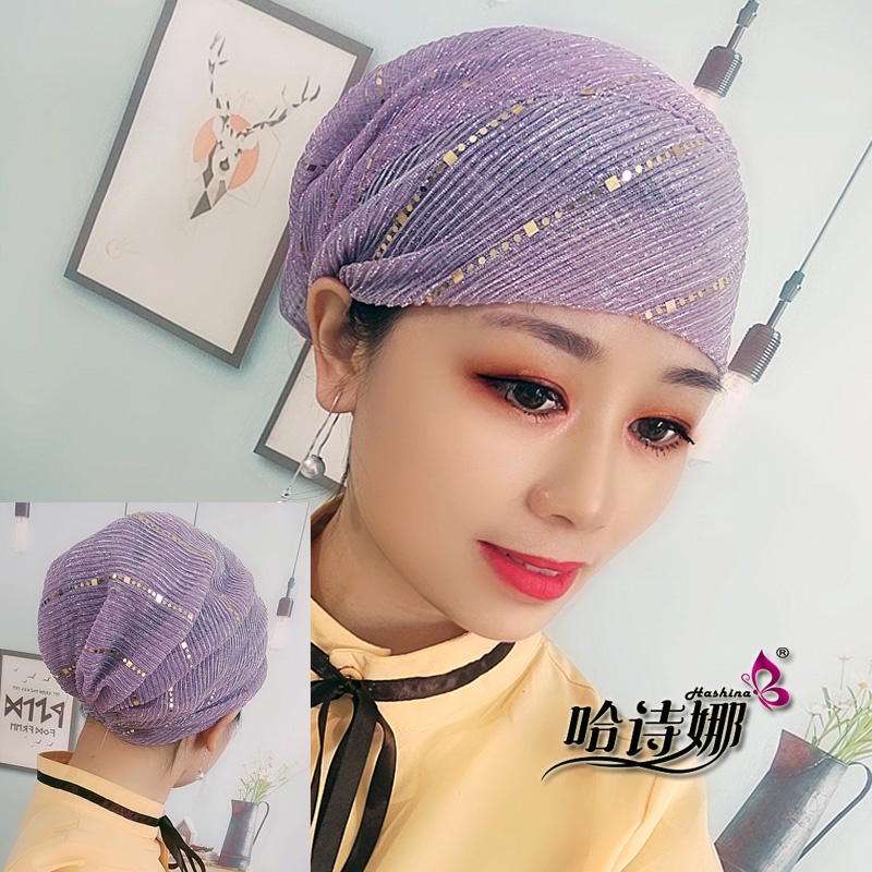 หมวกมุสลิมฤดูร้อน Baotou อินเทรนด์บุคลิกภาพ Hijab อิสลามมุสลิมสุภาพสตรี