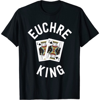 DRG เสื้อยืดผ้าฝ้ายพิมพ์ลายคลาสสิก เสื้อยืดแขนสั้น พิมพ์ลาย Euchre King Grandfather เหมาะกับของขวัญ แฟชั่นสําหรับผู้ชาย