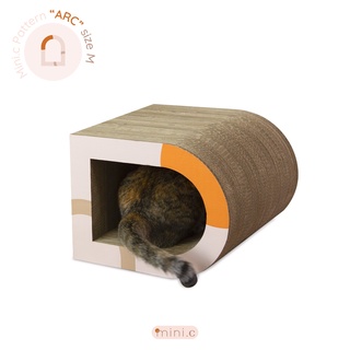 mini.c Pattern ARC (M) cat scatcher - ที่ลับเล็บแมว ที่ฝนเล็บแมว ที่ข่วนเล็บแมว ของเล่นแมว บ้านแมว คอนโดแมว ทรงโค้ง