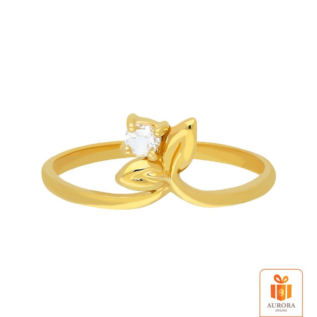 AURORA แหวนทองแท้รูปดอกไม้ 18K อิตาลี่