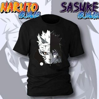 เตรียมจัดส่ง NARUTO X SASUKE/BAJU ANIME/T-SHIRT 100% COTTON/ยอดฮิตเสื้อทีเชิร์ตเสื้อยืดคอกลมแฟชั่น TShirt