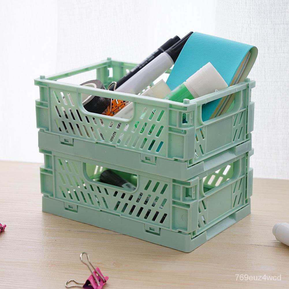 styleNew Arrival Collapsible Crate Plastic Folding Storage M5V0 Desktop ...