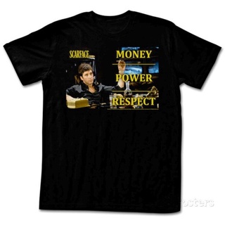 คอตต้อนคอกลมขายดี เสื้อยืดลําลอง แขนสั้น พิมพ์ลาย Tony Montana Money Power Respect สําหรับผู้ชาย KInajf45MGgcom48S-5XL