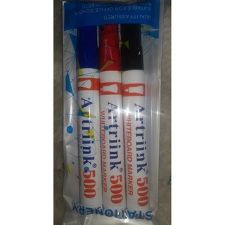 ปากกาไวท์บอร์ด Whiteboard marker เขียนลบได้ 3 สี(สีน้ำเงิน แดง ดำ)