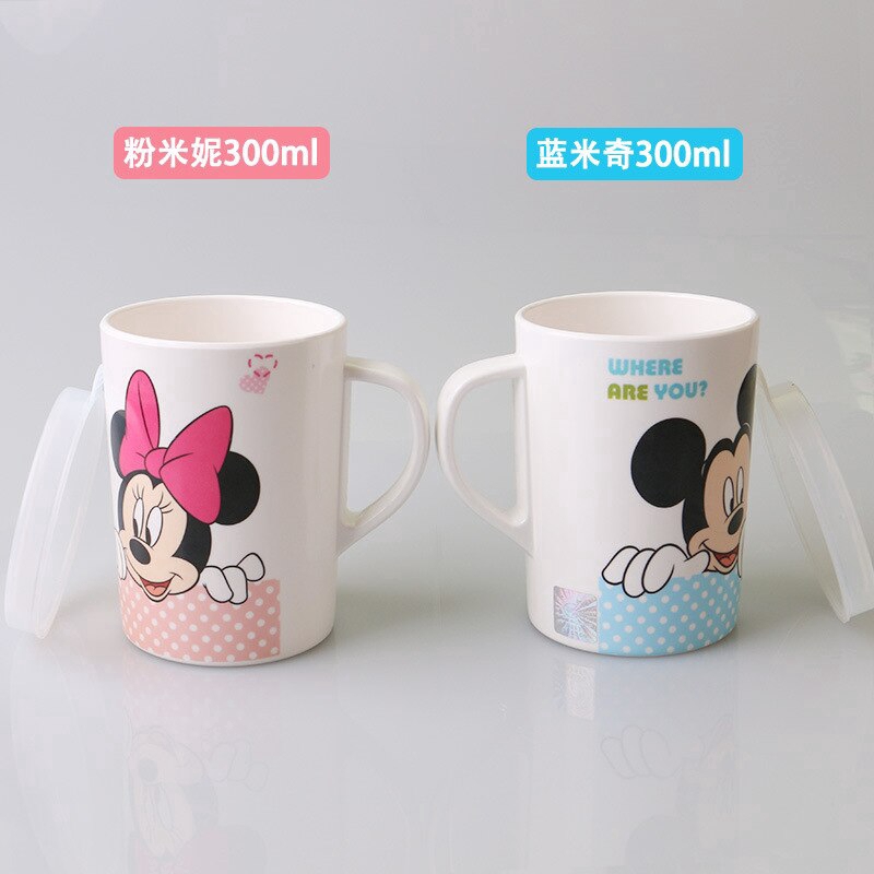 ถ้วยเด็กดิสนีย์บ้าน แม่ วัสดุถ้วยนมพร้อมฝาปิดถ้วยดื่มเด็กน่ารักการ์ตูนถ้วยต้านทาน - รูปที่ 2