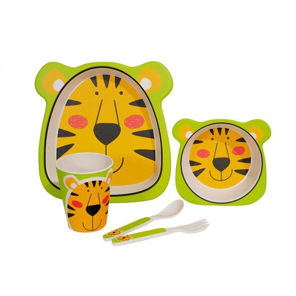 CHITIDA BAMBOO FIBRE ชุดจานชามสำหรับเด็ก TIGER DINNER SET โปรโมชั่นสุดคุ้ม โค้งสุดท้าย