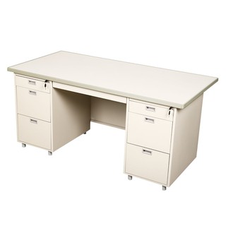 Desk DESK STEEL 159.2cm DX-52-33-MC IVORY Office furniture Home &amp; Furniture โต๊ะทำงาน โต๊ะทำงานเหล็ก LUCKY WORLD DX-52-3