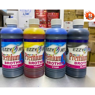 Ezzy-jet Inkjet Premium Ink หมึกเติมอิงค์เจ็ท ขนาด 500ml. ( ชุด​ 4 สี.​ BLCK/CYAN/MAGENTA/YELLOW)