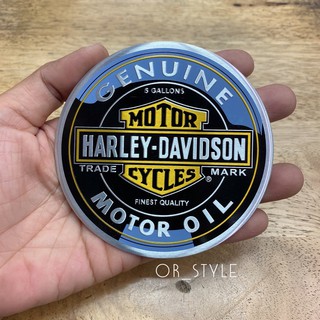 โลโก้ Harley Davidson งานอลูมิเนียมบาง ขนาด 9cm