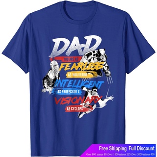 Marvelเสื้อยืดลำลอง Marvel X-Men Dad You Are As Fearless Graphic T-Shirt Marvel Mens Womens T-shirtsqW|