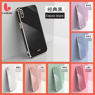 เคส Redmi9A shockproof case Redmi9A Bright surface soft case oppo Redmi9A Straight edge case Redmi9A Solid color high-grade case