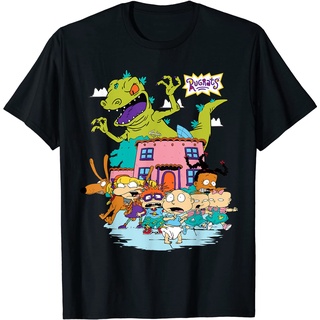 เสื้อยืดพิมพ์ลายเสื้อยืดเสื้อยืดผู้ใหญ่ Rugrats Running Away From Reptar เสื้อยืด - เสื้อยืดผู้ชาย - เสื้อยืดผู้หญิง - เ