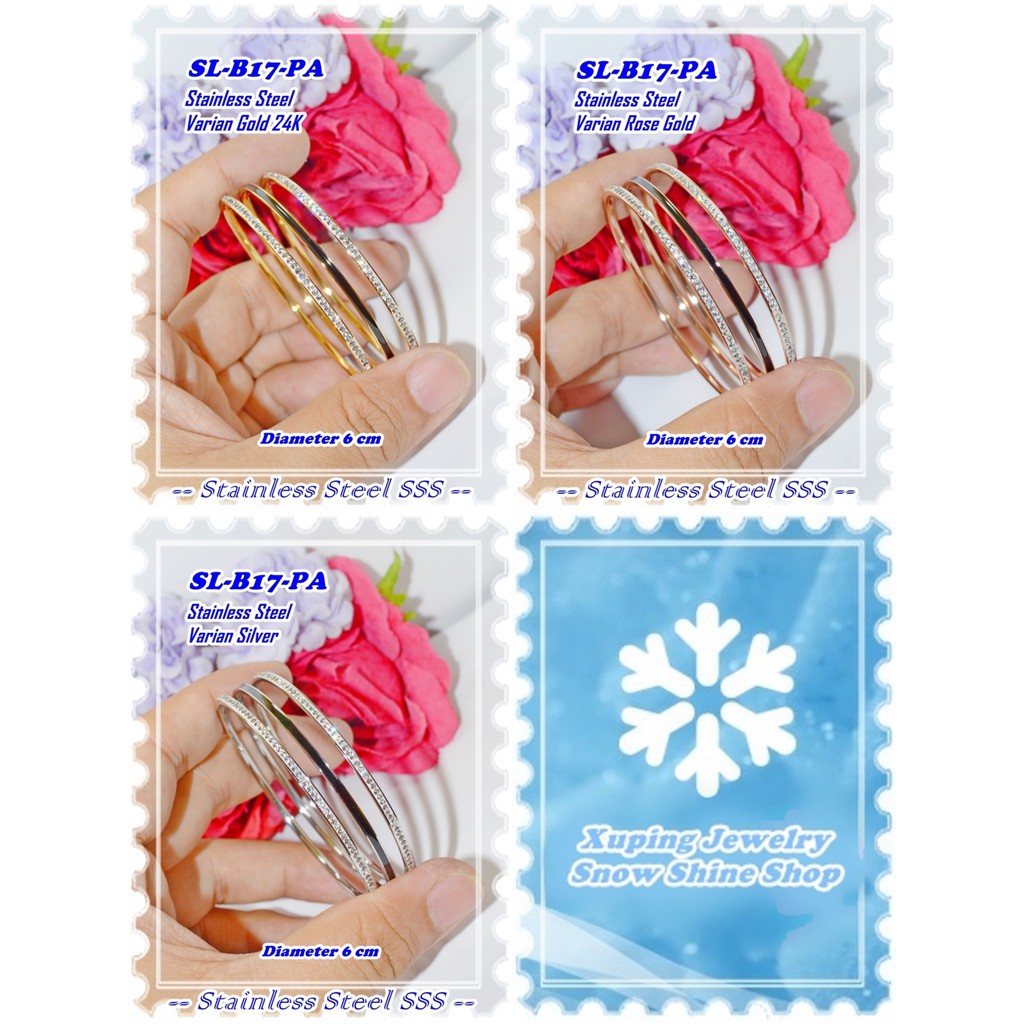 กําไลข้อมือสแตนเลส SL-B17-PA Keroncong ดั้งเดิม