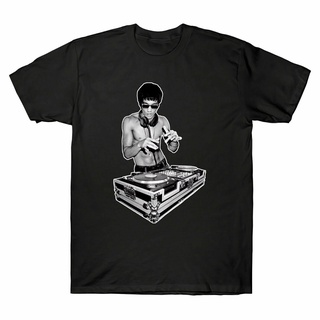 เสื้อยืดวินเทจใหม่ เสื้อยืดผ้าฝ้าย 100% พิมพ์ลาย Bruce Lee Dj Kung Fu Music Mr Lee ของขวัญวันหยุด สําหรับผู้ชาย 2022S-5X