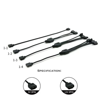 สายพ่วง, สาย Y, สายแปลง ARGB 3pin 5V / RGB 4pin 12V / SM 3pin / VDG cable splitter