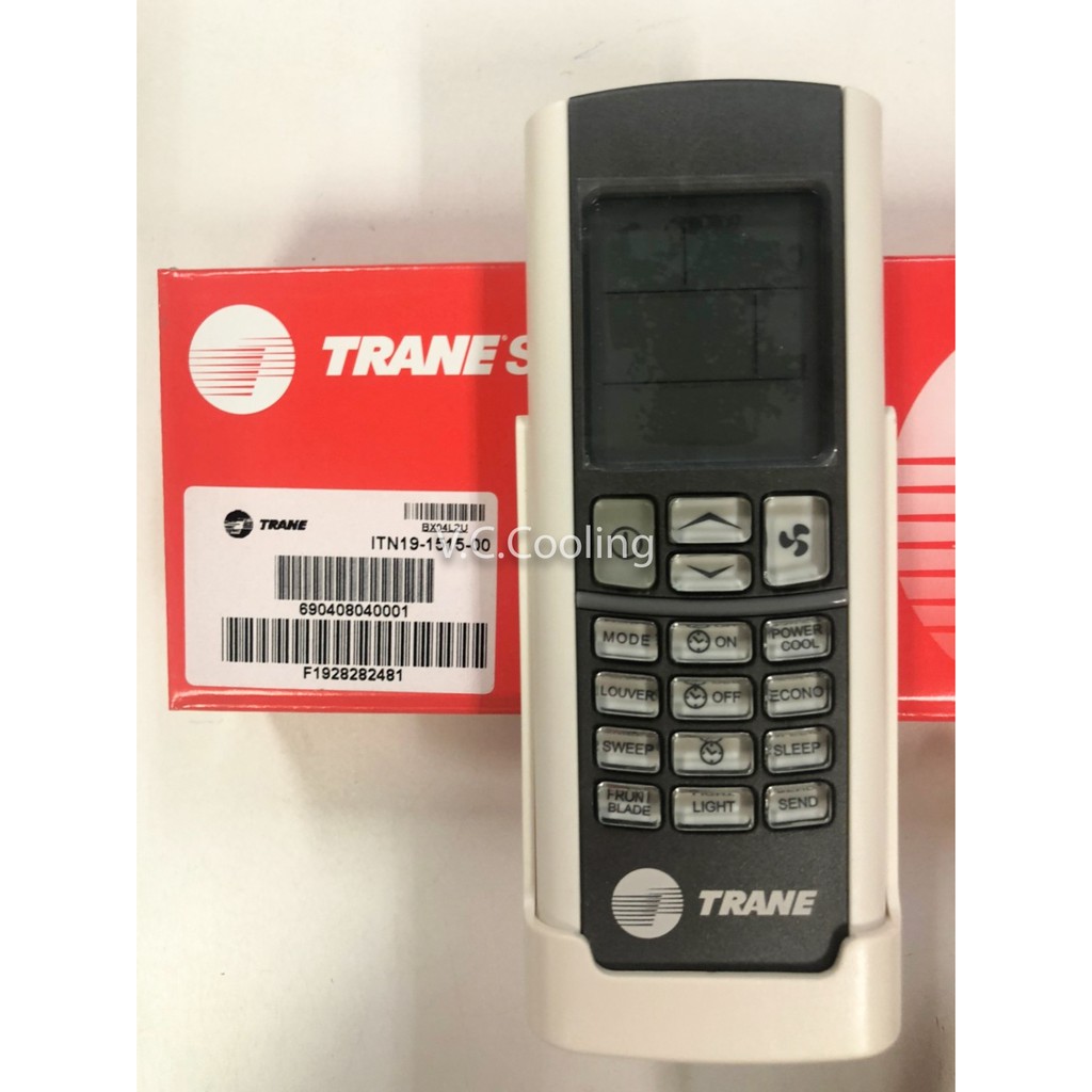 Trane - รีโมท รุ่นแอร์ MCX512GBOW, MCX512GB5W, MCX518GBOW, MCX518GB5W ,MCX530GB5W, MCXA30GB พาท 6904