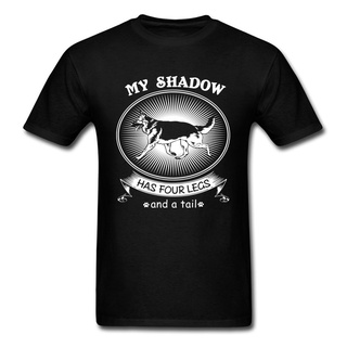 [S-5XL] เสื้อยืดคอกลม ผ้าฝ้าย พิมพ์ลาย German Shepherd สีดํา สําหรับผู้ชาย