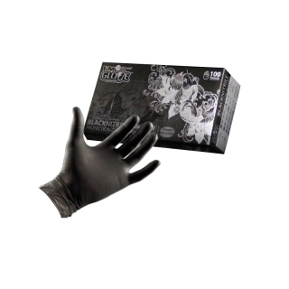 พร้อมส่ง!ถุงมือไนตรายสีดำไม่มีแป้ง ศรีตรังโกลฟส์ (Sri trang gloves) กล่องดำ (4 mil.) | 1 กล่องมี 50 คู่