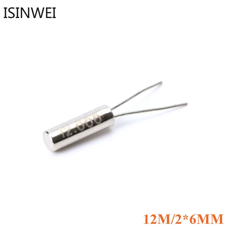 12 Mhz 12.000mhz Resonator Quartz Crystal กระบอก 2 x 6 มม. 10 ชิ้น