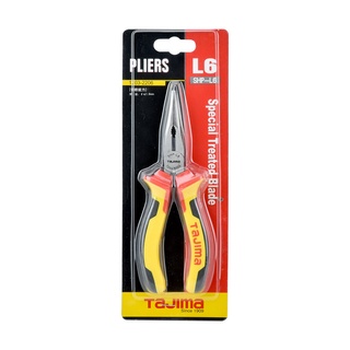 TAJIMA คีมปากแหลม Long Nose Pliers เบอร์ SHP-L6 ขนาด 6 นิ้ว ความแข็งของหัวคีม HRC58-HRC63