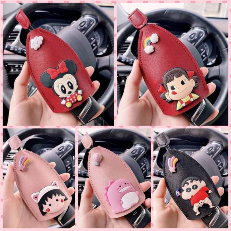 💥พร้อมส่งKey cover ซองใส่กุญแจ,ที่ใส่กุญแจ,เคสองใส่กุญแจรถยนต์,รถมอเตอร์ไซค์หนังPU