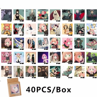 Spy x Family การ์ดโลโม่ Spy X Family Lomo Cards Loid Forger Yor Briar Anya Forger ของขวัญคริสต์มาส สําหรับแฟนคลับ 40 ชิ้น ต่อกล่อง