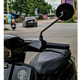 กระจกวงกลม  Lambretta ก้าน 11นิ้ว ดีไซน์สวย คลาสสิก คุณภาพ แ…