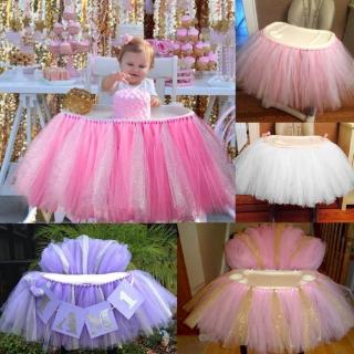 ready stock Tulle Tutu Table Chair Skirt for Wedding Birthday Party Baby