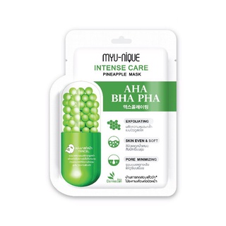 มาส์กหน้า มิวนิค อินเทนซ์ แคร์ ไพน์แอปเปิล MYU-NIQUE : INTENSE CARE PINEAPPLE MASK