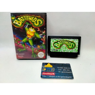 ตลับเกม Battletoads หรือชื่อไทย นินจากบ เกมแนวต่อสู้ผ่านด่านไปด้วยกันสองคน มีกล่องใส่ให้