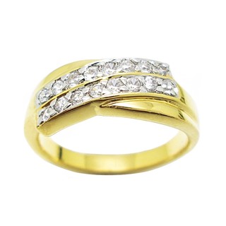 แหวนผู้หญิงแฟชั่น แหวนแฟชั่น แหวนแถว ประดับเพชร ประดับเพชร cz สวยวิ้งวับ ชุบทอง