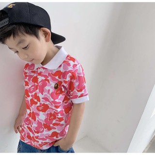 เสื้อpoloลายcamo bapekids