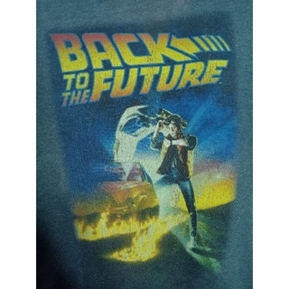 เสื้อยืดผ้าฝ้ายพิมพ์ลายขายดี เสื้อยืด มือสอง ลายหนัง back to the future อก 40 ยาว 27