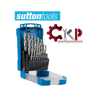 SUTTON ดอกสว่านเจาะเหล็กสีขาว 25 ตัวชุด 1 -13 mm. SM3 Jobber Drill Sets – Silver Bullet D101 ในกล่องพลาสติก // ออกใบกำก