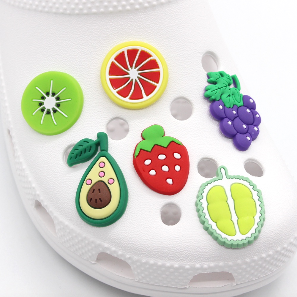 Cute อุปกรณ์เสริม Jibbitz การ์ตูน ผลไม้ crocs Shoe Charms Accessories อุปกรณ์เสริมสําหรับรองเท้าแตะ 1 ชิ้น