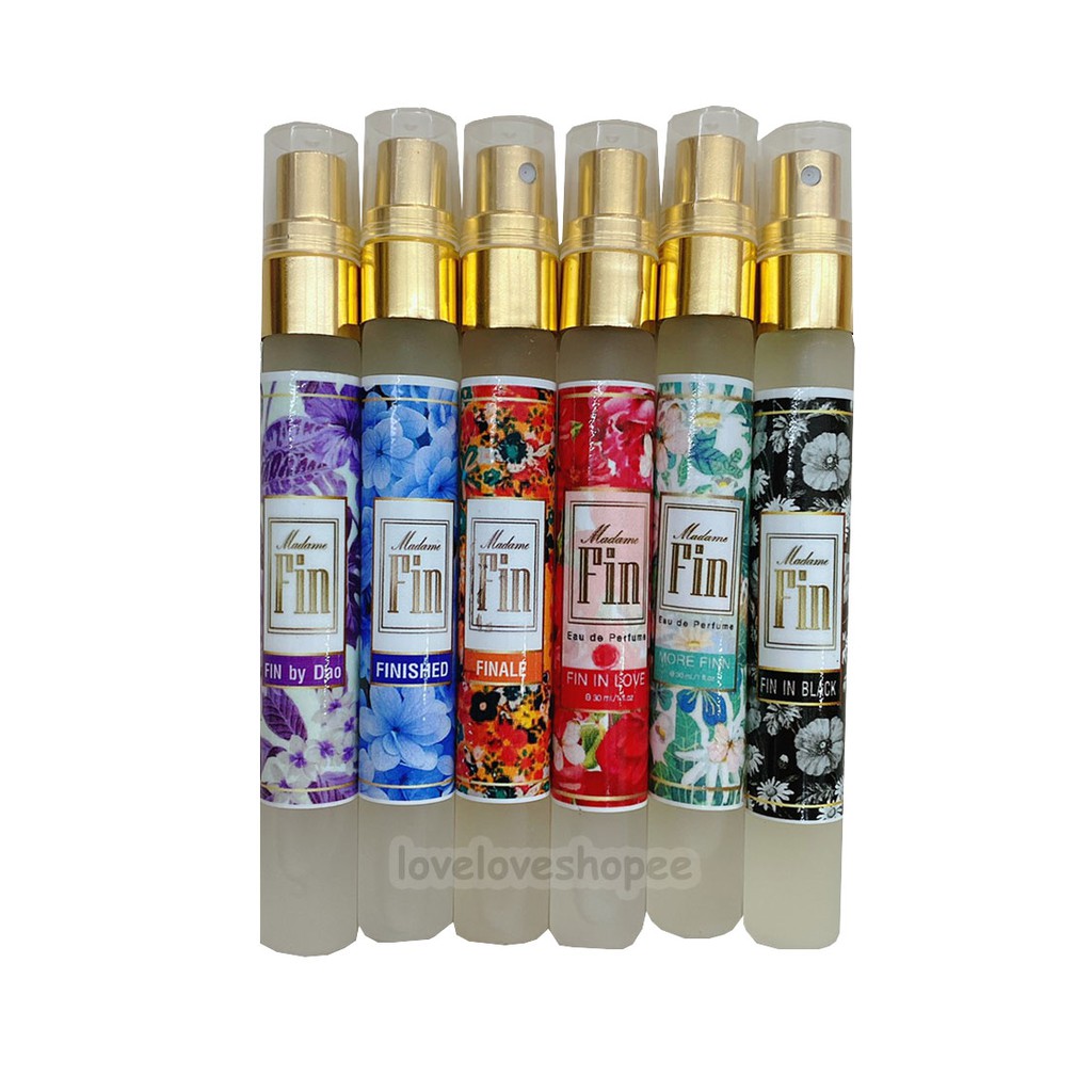 น้ำหอมมาดามฟิน 10 ml. รุ่นคลาสสิค แบบตรงกลิ่น มีให้เลือก 6 กลิ่น มาดามฟิน ฟิน madame fin