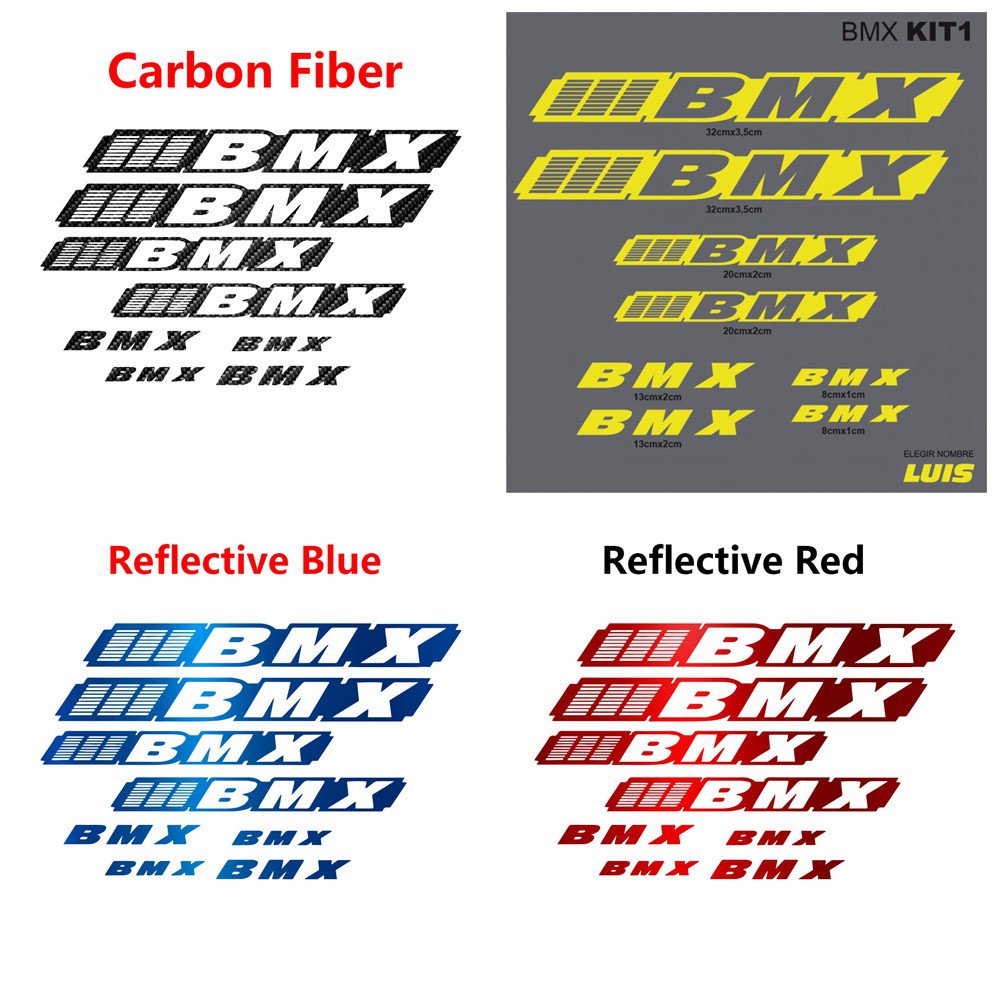 สติกเกอร์ไวนิลและดีคอลส์สีสะท้อนแสงสำหรับกรอบรถจักรยาน BMX และ MTB