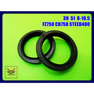 YAMAHA FZ750 CB750 STEED400 FRONT SHOCK SEAL (39 51 8-10.5) SET (1 PAIR) // ซีลโช๊คหน้า 39 51 8-10.5 ( 1 คู่) สินค้าคุณภ