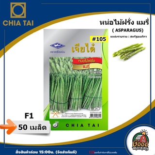 CHIA TAI 🇹🇭 ผักซอง เจียไต๋ หน่อไม้ฝรั่ง แมรี่ #105 F1 เมล็ดพันธุ์ เมล็ดพันธุ์ผัก  ผักสวนครัว ผักเจียไต๋ ตราเครื่องบิน