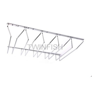 TwinFishรางแขวนแก้วสเตนเลส 5 แถว รหัส SGB-5