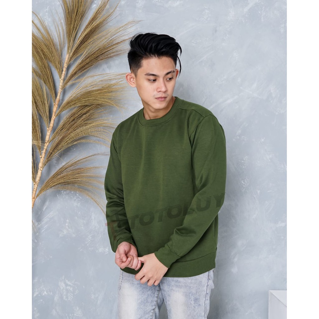 HIJAU ASGARD777 - SWETER BASIC JUMPER / TOTOLUY.ID / GREEN ARMY