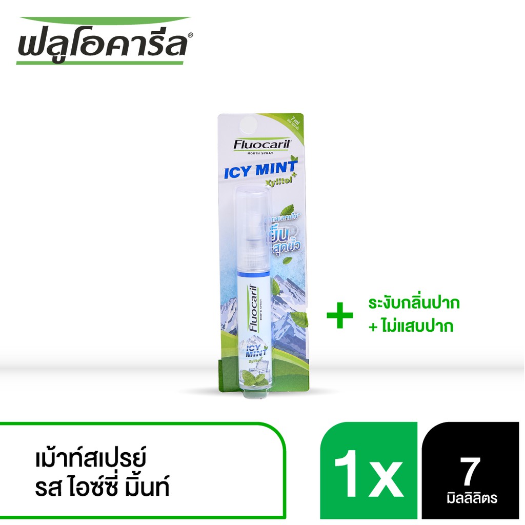 Fluocaril ฟลูโอคารีล สเปรย์ระงับกลิ่นปาก ไอซ์ซี่ มิ้นท์ 7มล