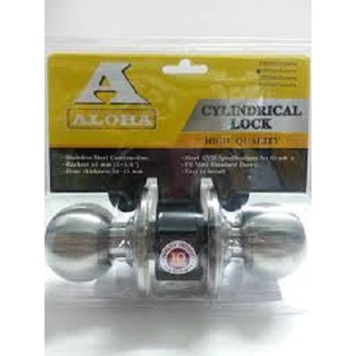 Aloha ลูกบิดประตูห้องนอนห้องทั่วไป ALOHA 8700SS Stainless Steel สีขาว