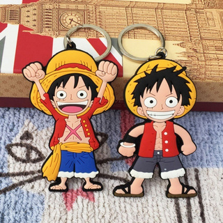 Y&amp;P| One Piece จี้พวงกุญแจซิลิโคนนิ่มสองด้าน