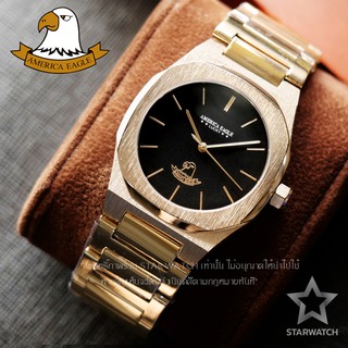 GRAND EAGLE นาฬิกาข้อมือผู้ชาย สายสแตนเลส รุ่น AE8023G – GOLD/BLACK