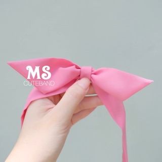 🌸 Hairband 🌸ผ้าผูกผม โบว์ผูกผม ที่คาดผม โทนชมพู 5 สี new!! สีกลีบบัว