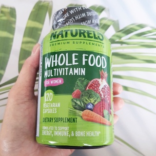 วิตามินและแร่ธาตุจากพืช สำหรับผู้หญิง Whole Food Multivitamin for Women 120 Vegetarian Capsules (NATURELO®)