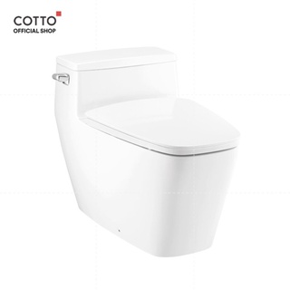 COTTO สุขภัณฑ์แบบชิ้นเดียว รุ่น C101907 Hercules Curve 4.8L พร้อมสาร UltraClean+