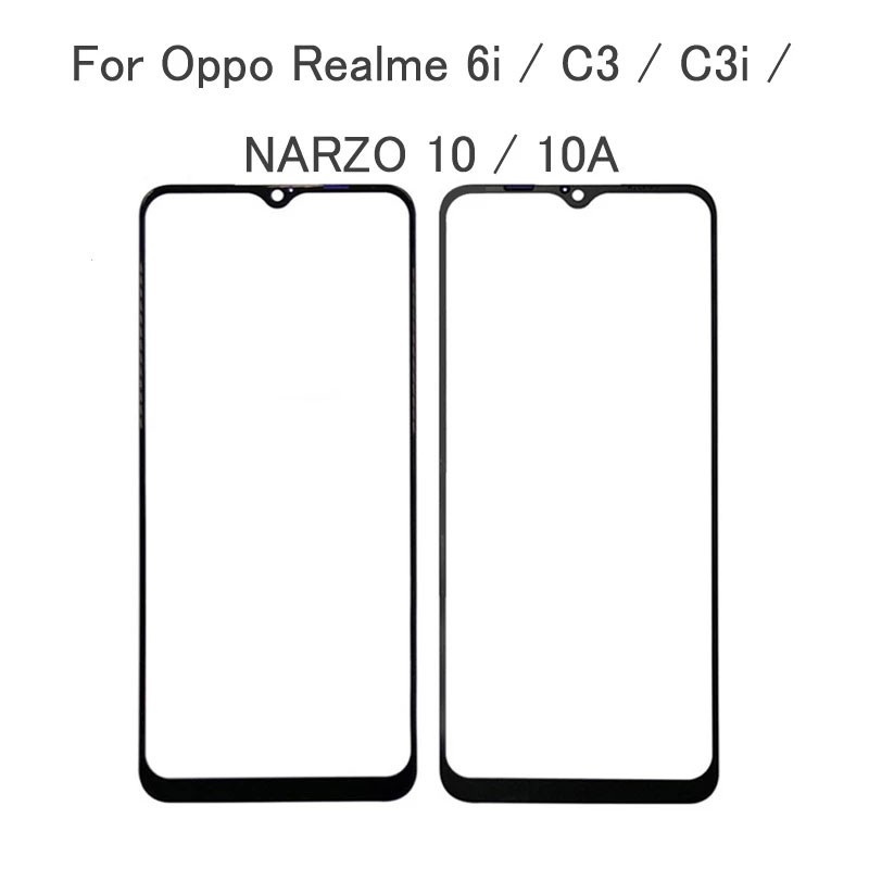 6.5 "สําหรับOppo Realme 6i RMX2040 C3 C3S C3i RMX2020 RMX2027 NARZO 10 10Aด้านหน้าด้านนอกเลนส์Digiti